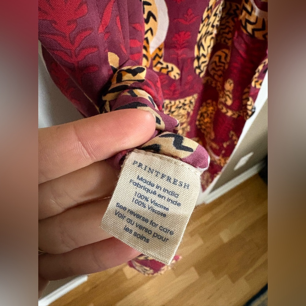 PrintFresh Twisted Tiger - Eco Satin Chic To Sleep Nightie - Merlot - Picture 9 of 9